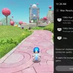 Pantalla principal de PlayStation Portal con el nuevo modo 1080p activado
