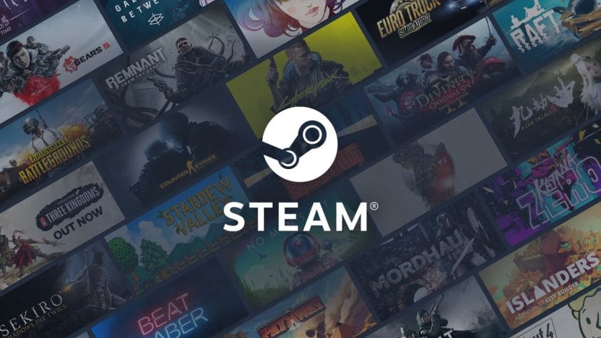 Captura de pantalla de Steam con advertencia de ciberseguridad
