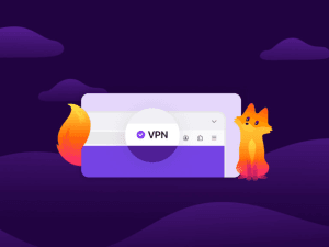 Interfaz de Firefox mostrando la nueva VPN activada