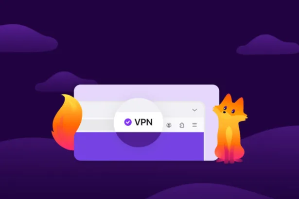 Interfaz de Firefox mostrando la nueva VPN activada
