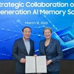 Logo de AMD y Samsung juntos, representando su acuerdo estratégico