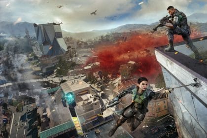 Personajes de Black Ops Royale descendiendo sobre el mapa Avalon en Call of Duty