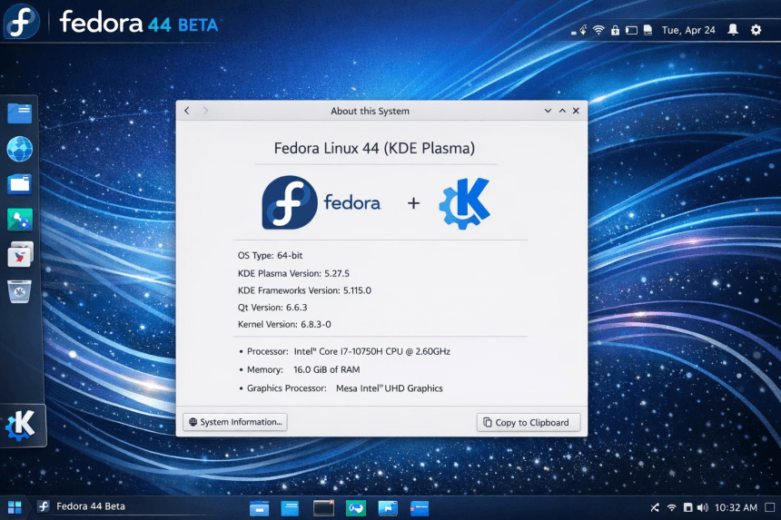 Fedora Linux 44 beta ya está disponible con KDE Plasma unificado, cambios en Wayland y nuevas herramientas de desarrollo. Estas son sus novedades.