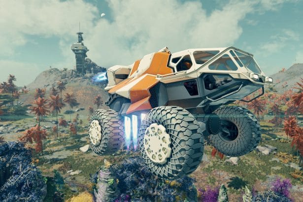 Arte conceptual de Starfield explorando el espacio en Switch 2