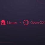 Interfaz de Opera GX ejecutándose en Linux