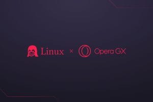 Interfaz de Opera GX ejecutándose en Linux