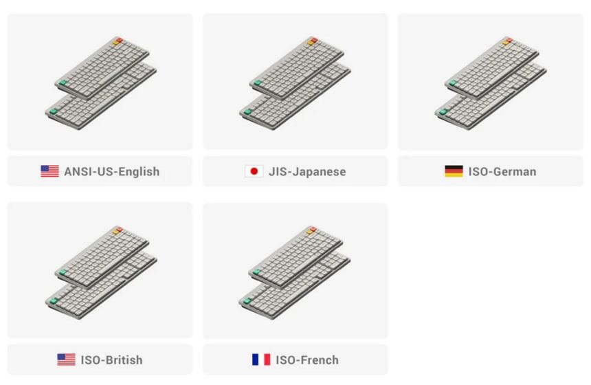 Teclado mecánico NuPhy Node con distribución ISO