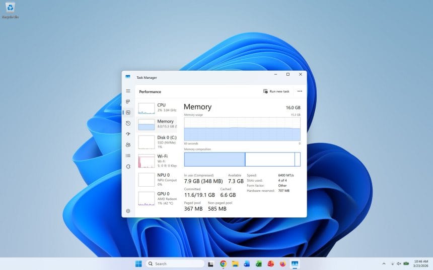 Interfaz principal de Windows 11