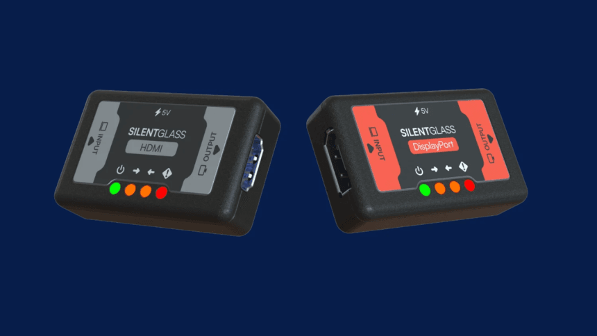 Dispositivo SilentGlass para bloquear tráfico malicioso en HDMI y DisplayPort