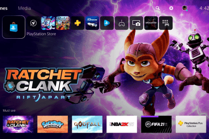 Pantalla de inicio de PS5 mostrando juegos digitales