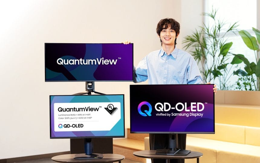 Panel QD-OLED de Samsung con amplio ángulo de visión