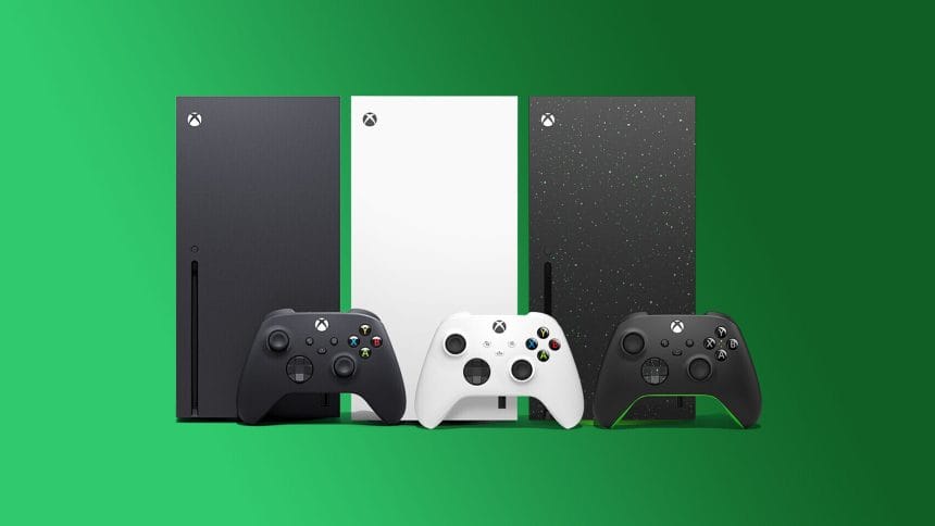 Imagen conceptual de Xbox Helix junto a un PC gaming de alta gama