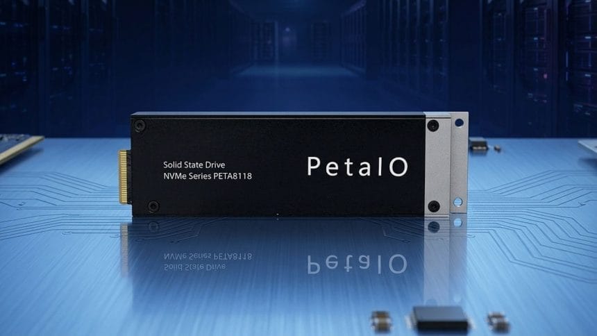 SSD PCIe 6.0 de PetaIO instalado en un ordenador