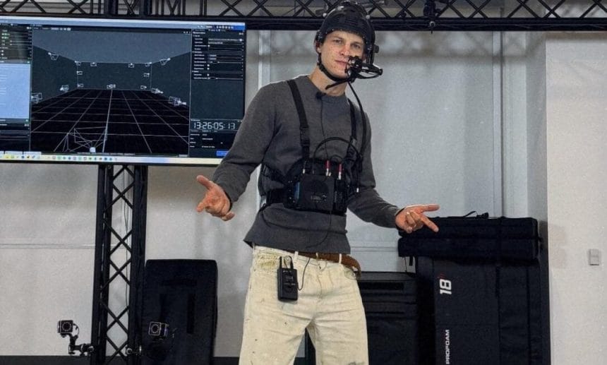 Ben Jordan en sesión de captura para juego de Spider-Man
