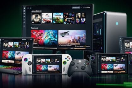 Interfaz del modo Xbox en Windows 11 mostrando la biblioteca de juegos