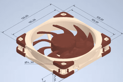 Ventilador Noctua con diseño característico