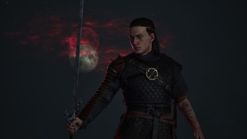 Captura de The Blood of Dawnwalker mostrando su libertad de exploración y combate
