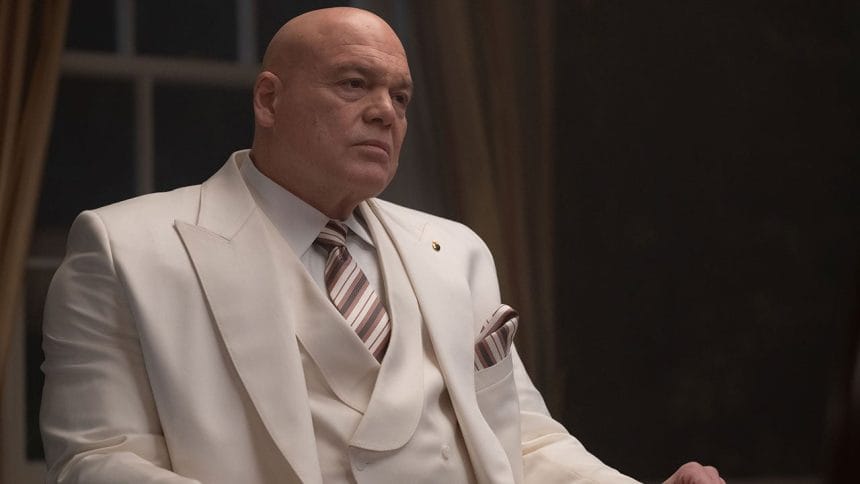 Kingpin con barba blanca en el rodaje de Daredevil: Born Again