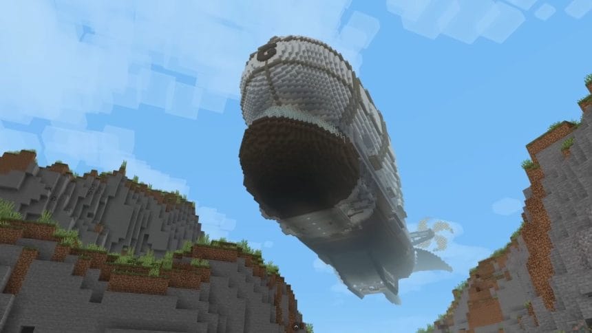 Construcción de avión funcional en Minecraft con el mod Create Aeronautics
