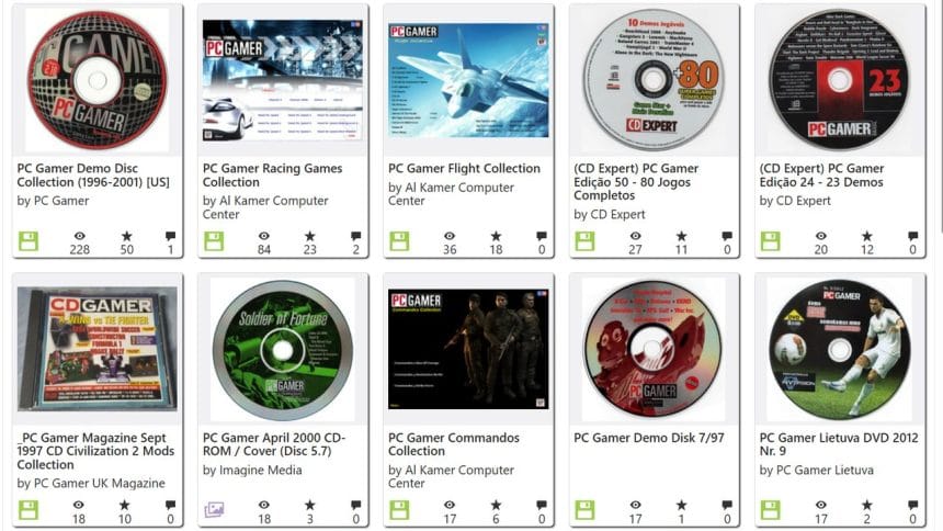 Colección de CD-ROMs antiguos de PC Magazine archivados en Internet Archive