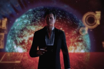 Logo de Mass Effect en fondo oscuro