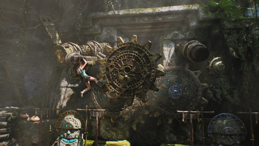 Logo de Tomb Raider con estilo aventurero