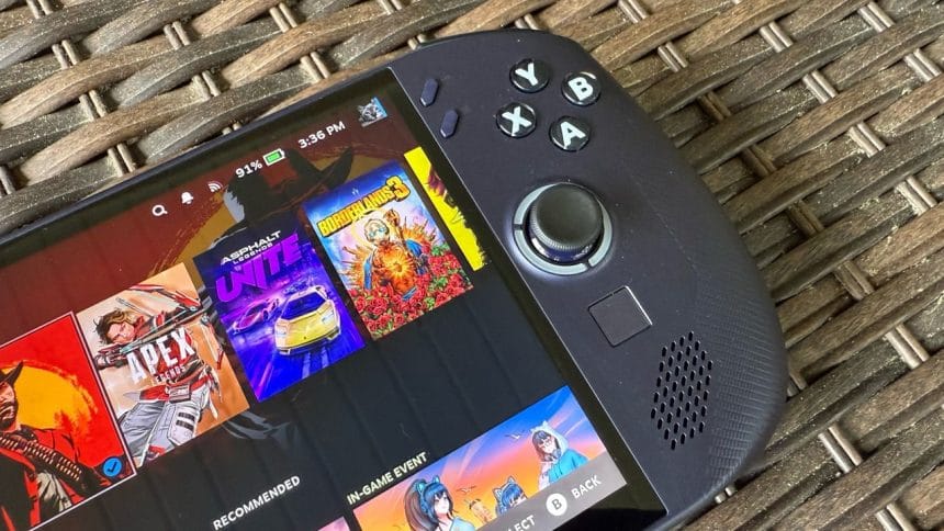 Interfaz de Steam Deck ejecutándose en Nintendo Switch con Proton y FEX 2604