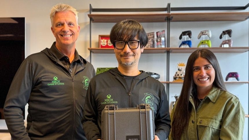 Hideo Kojima con la directiva de Xbox en Redmond