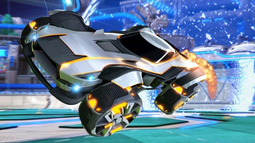 Interfaz de Rocket League mostrando la inclusión de Easy Anti-Cheat