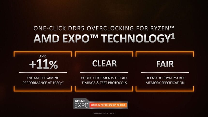 AMD EXPO 1.2 para memoria DDR5 en un PC de sobremesa