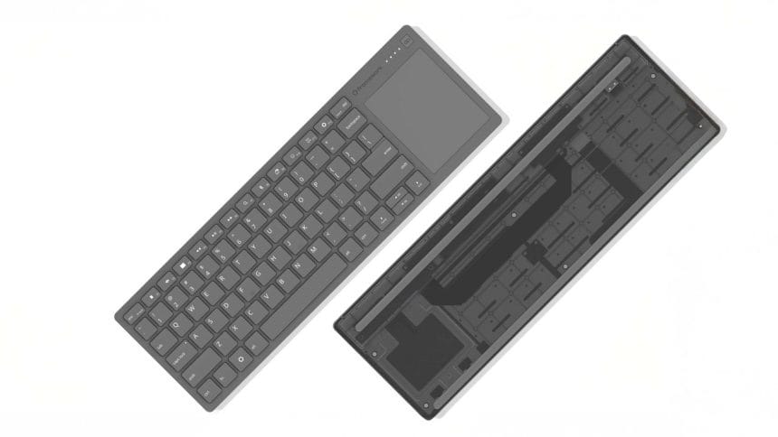 Framework Wireless Touchpad Keyboard con carcasa traslúcida