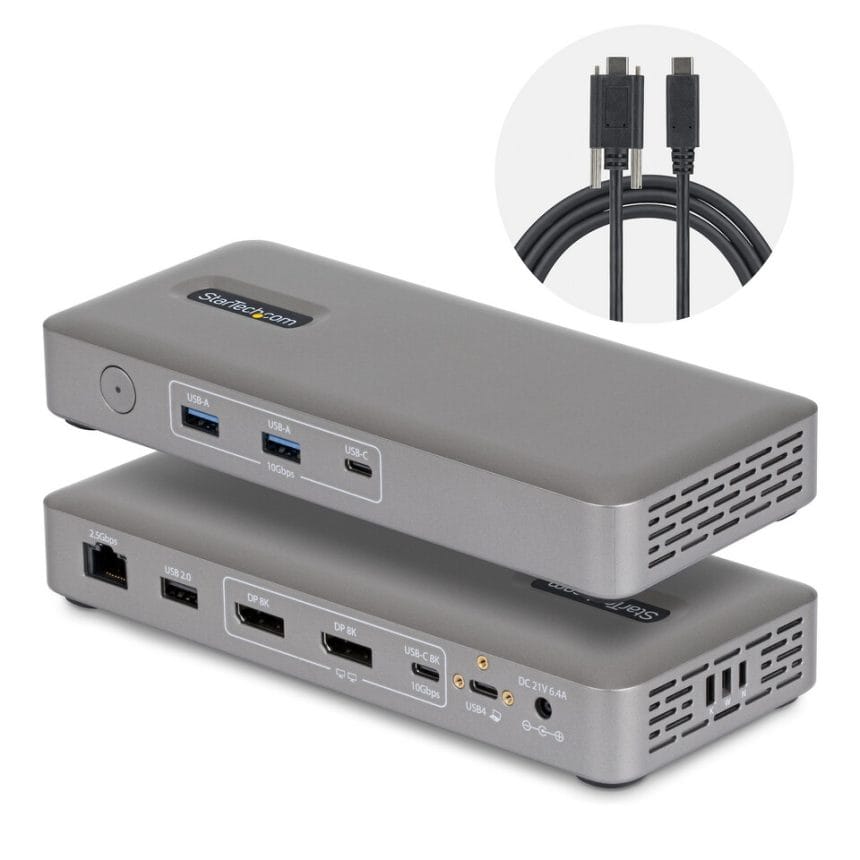 Dock USB4 de StarTech con doble pantalla