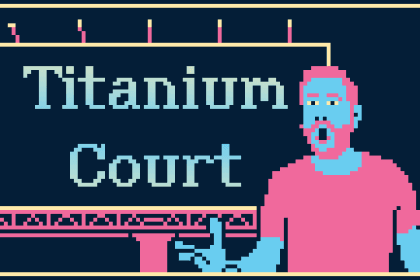 Captura de pantalla de Titanium Court mostrando la interfaz de juego.