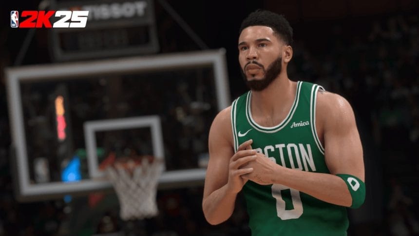 Imagen de un jugador usando NBA 2K25 en ordenador