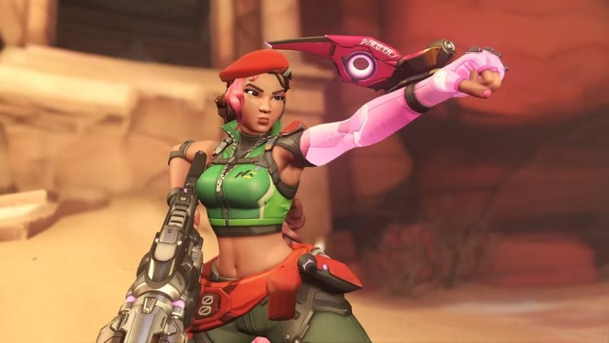 Captura de Overwatch en Switch 2 mostrando a Sierra durante un combate
