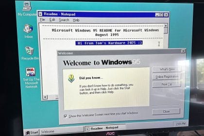 WSL9x ejecutando Linux en Windows 95