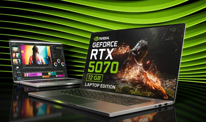 Tarjeta gráfica NVIDIA GeForce RTX 5070 para portátil