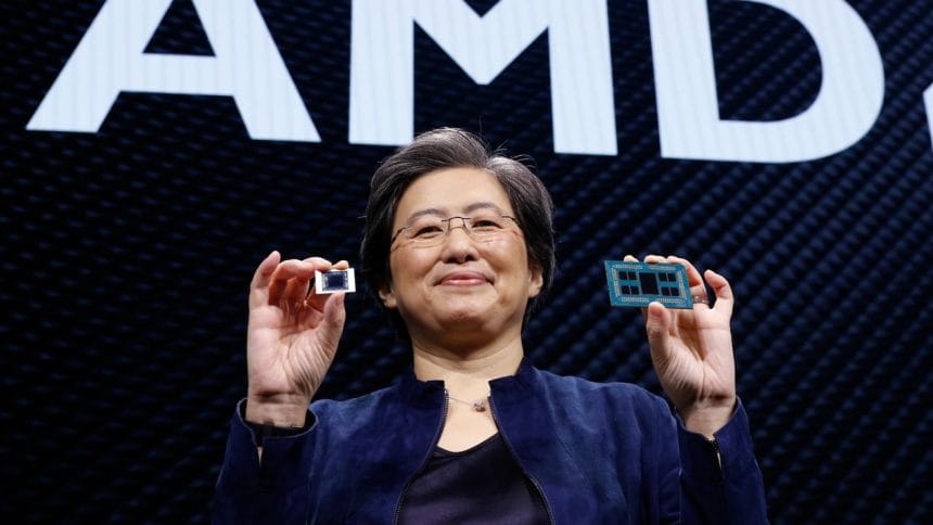 Gráfico del aumento histórico de la capitalización de mercado de AMD