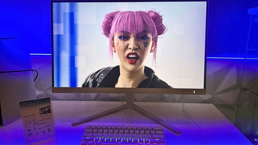 Monitor moderno con tecnología OLED para gaming