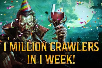 Portada de Vampire Crawlers mostrando su estilo de juego roguelite por turnos