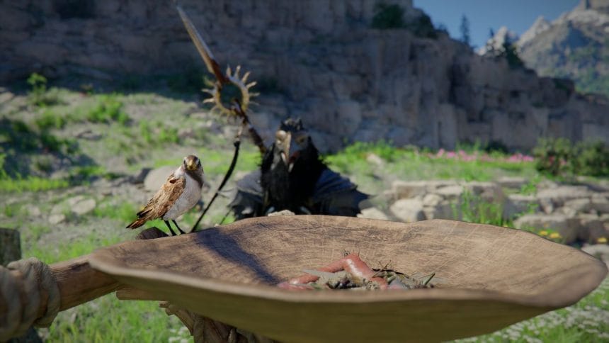 Sotdae of Bond en Crimson Desert para domesticar aves mascotas