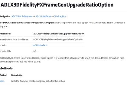 Captura de pantalla tecnología FidelityFX Super Resolution con Multi-Frame Generation