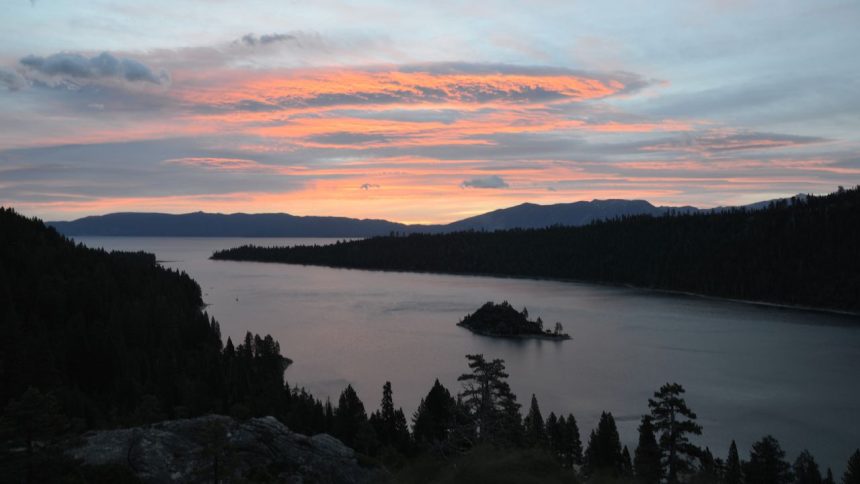 Vista aérea de Lake Tahoe