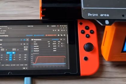 Nintendo Switch conectado a impresora 3D