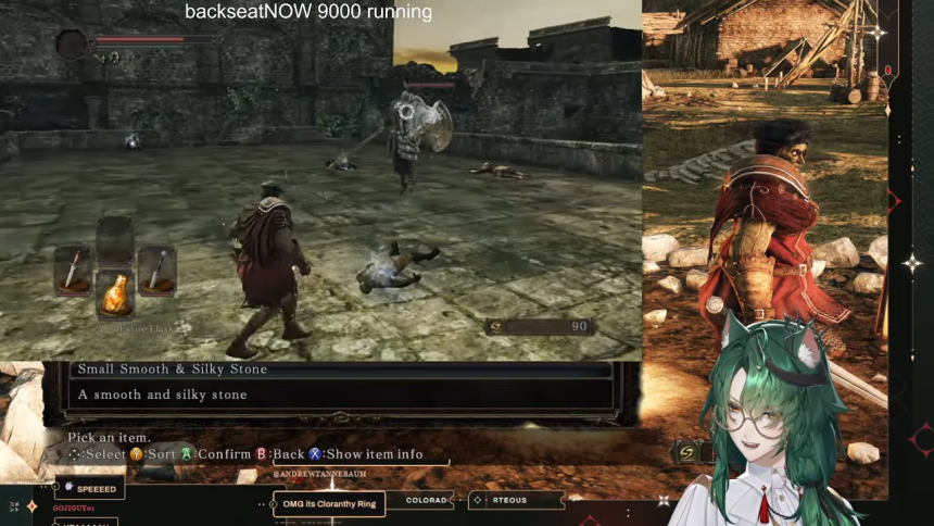 Interacción en streaming de Dark Souls 2 mediante backseat gaming