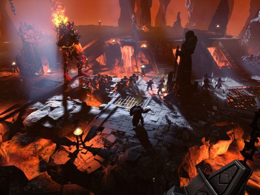 Captura de pantalla del juego de estrategia Age of Wonders 4 mostrando el mapa del mundo y unidades en batalla