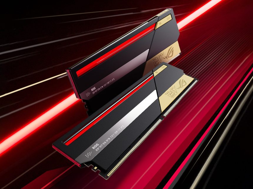Placa base Asus ROG con módulos de memoria RGB certificados