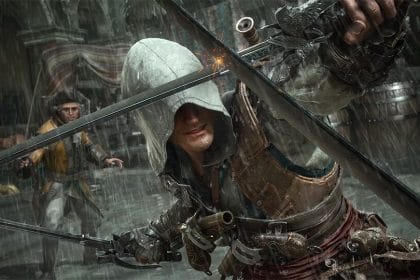 Pantalla de juego de Assassin's Creed Black Flag mostrando combate