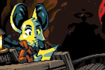 Captura de pantalla de Mina the Hollower mostrando pixel art en estilo 8-bit