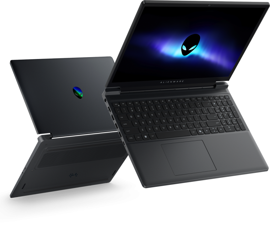 Alienware 15 portátil RTX 3050 vista lateral
